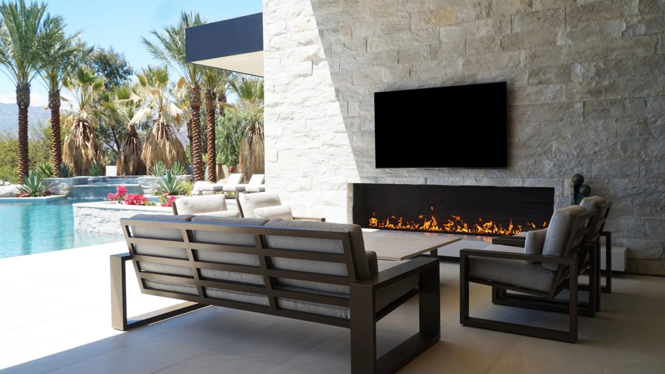 Custom fireplace by Arizona Luxury Fire